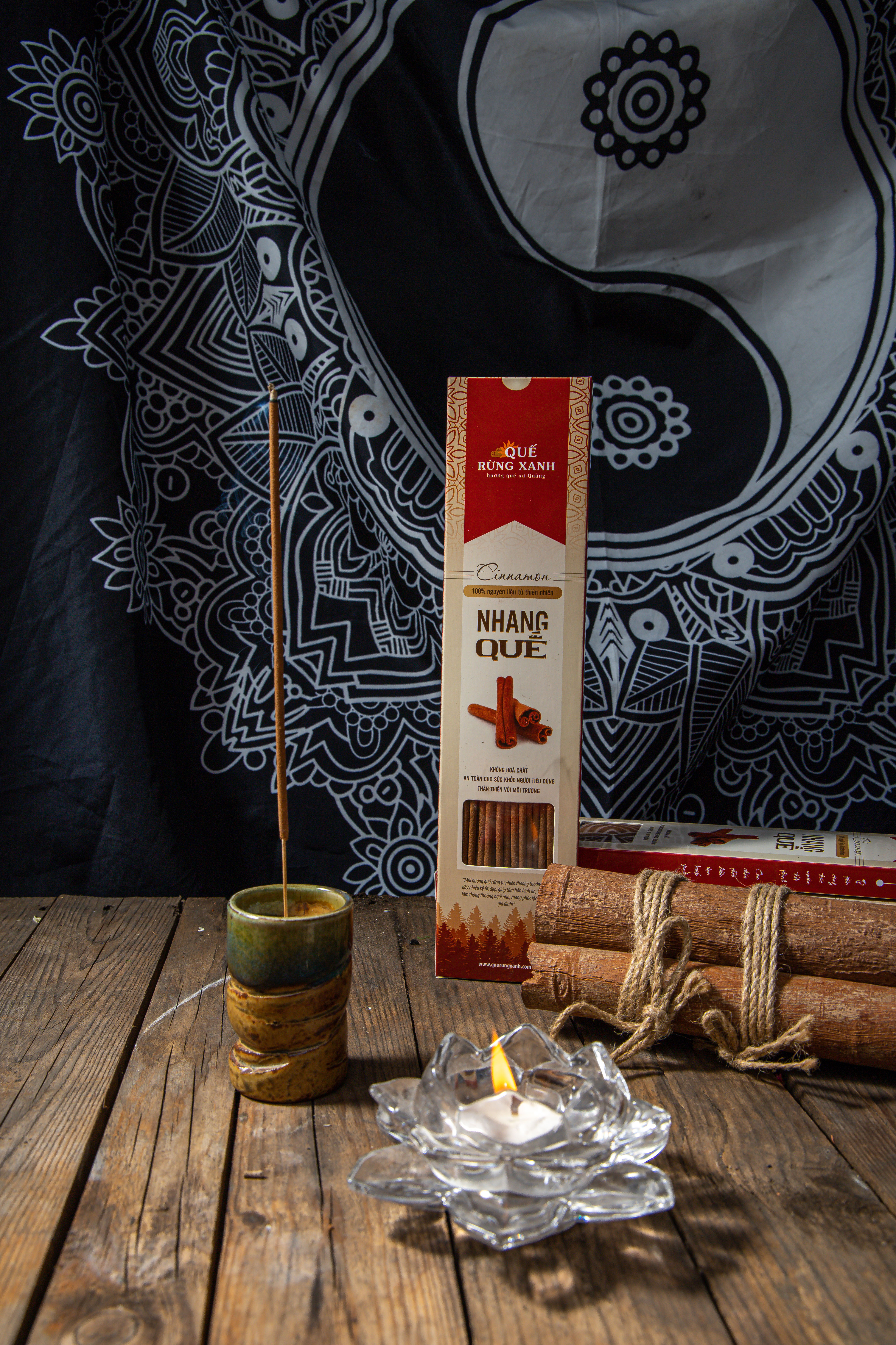 Nhang nụ quế làn khói tựa thiên nhiên Nhang nụ quế làn khói tựa thiên nhiên